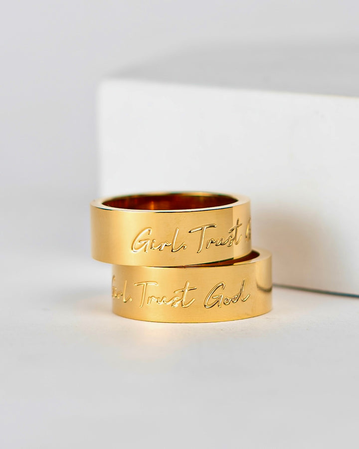 “Girl, Trust God” ring