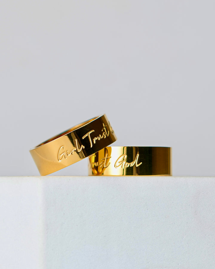 “Girl, Trust God” ring