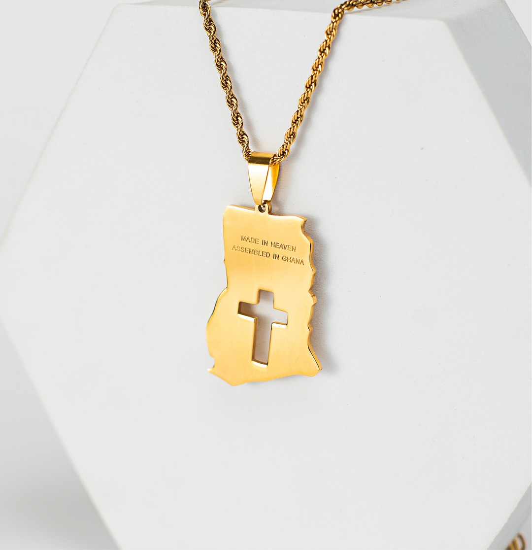 "Made in Heaven| Assembled in Ghana" Necklace