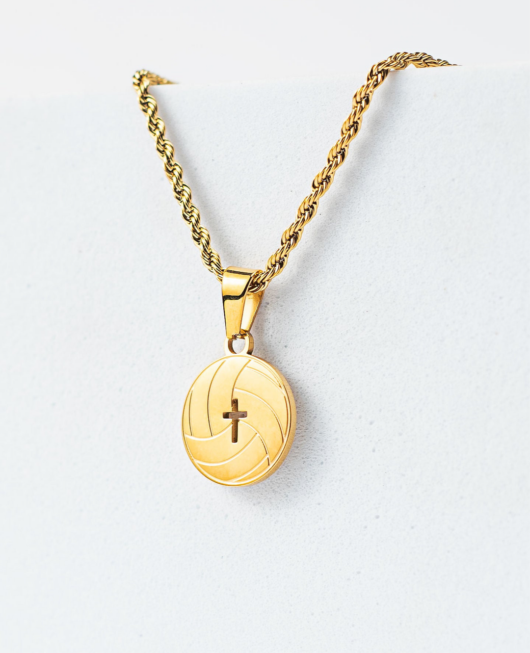 "Volleyball x Cross" Necklace