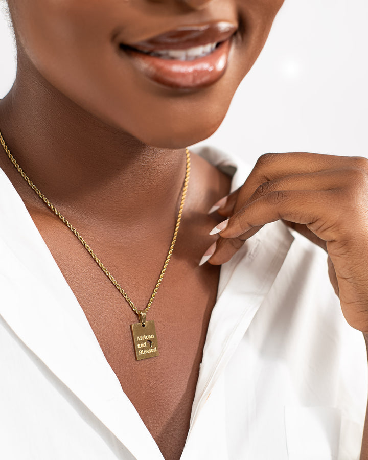 "African & Blessed" Necklace