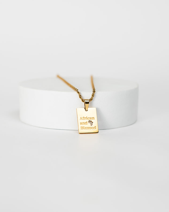 "African & Blessed" Necklace