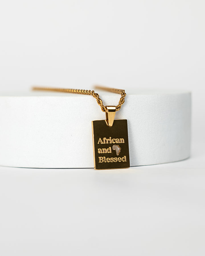 "African & Blessed" Necklace