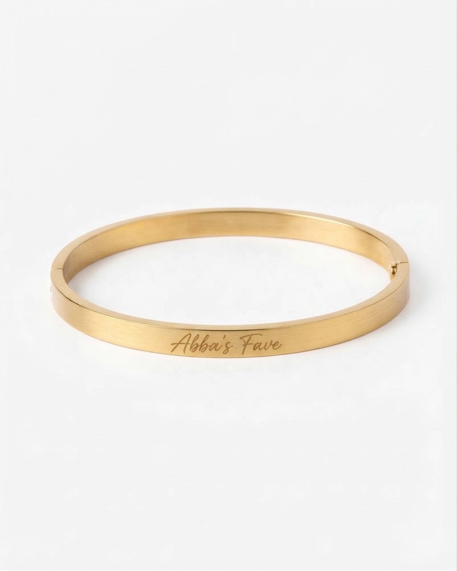 “Abba’s Fave” Clasp Bangle Bracelet