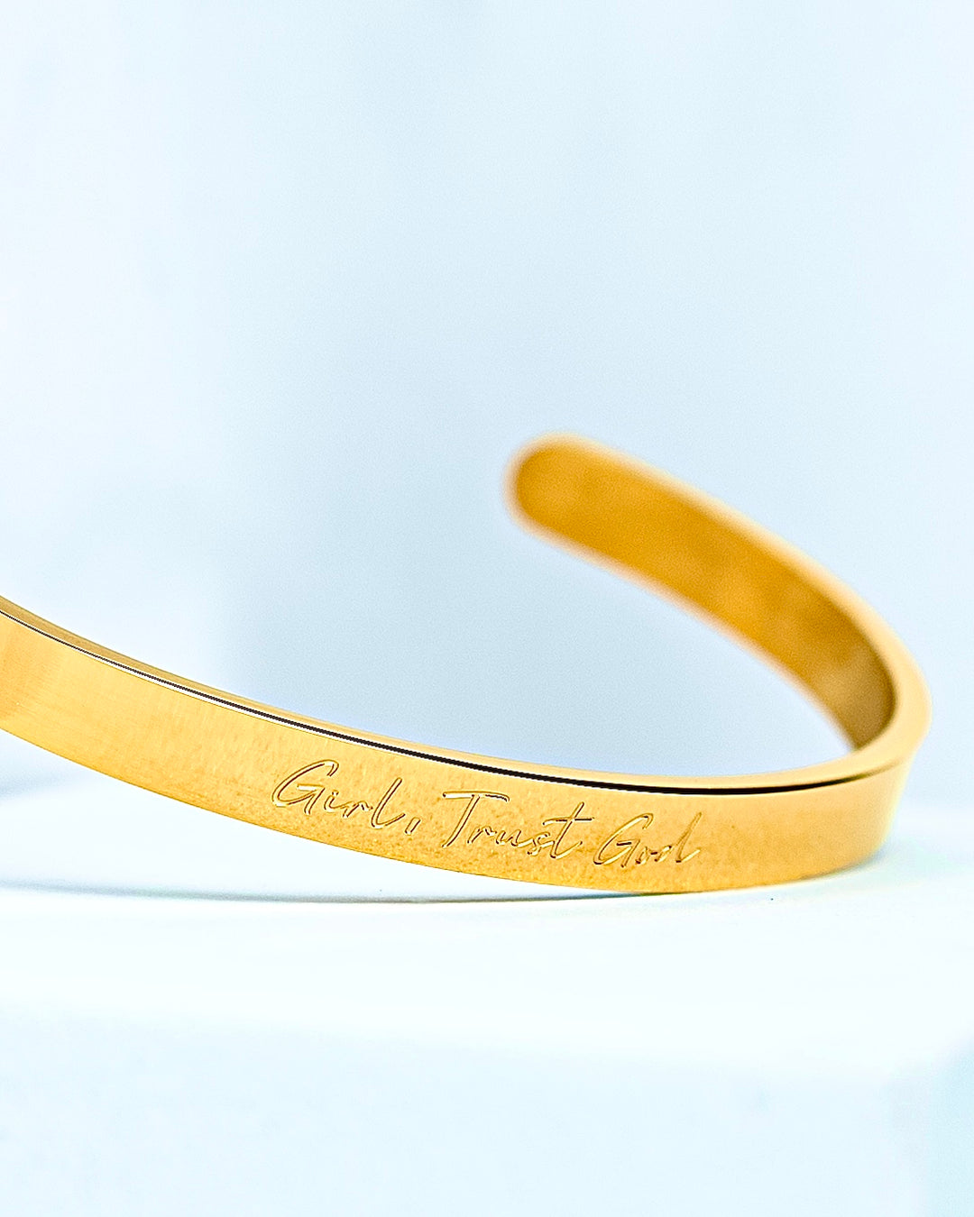 “Girl, Trust God” Cuff Bracelet
