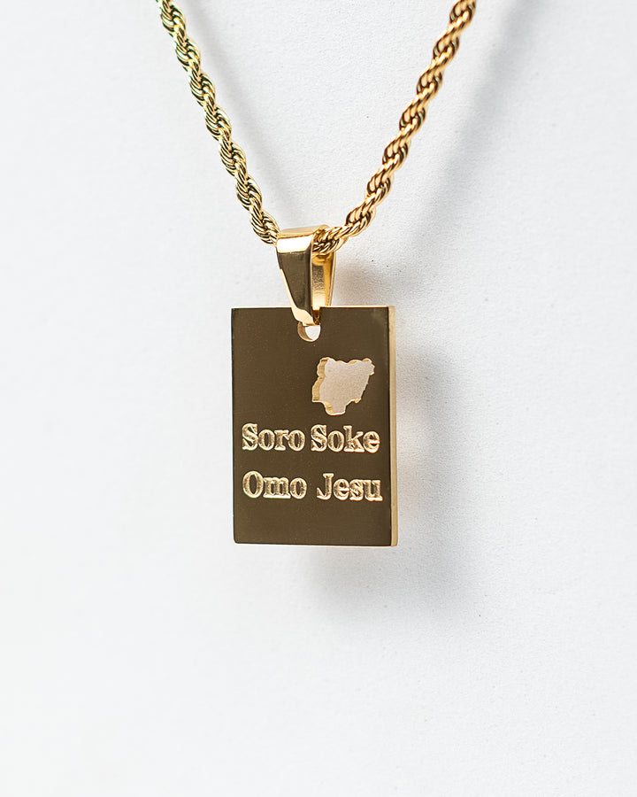 "Soro Soke Omo Jesu" Necklace