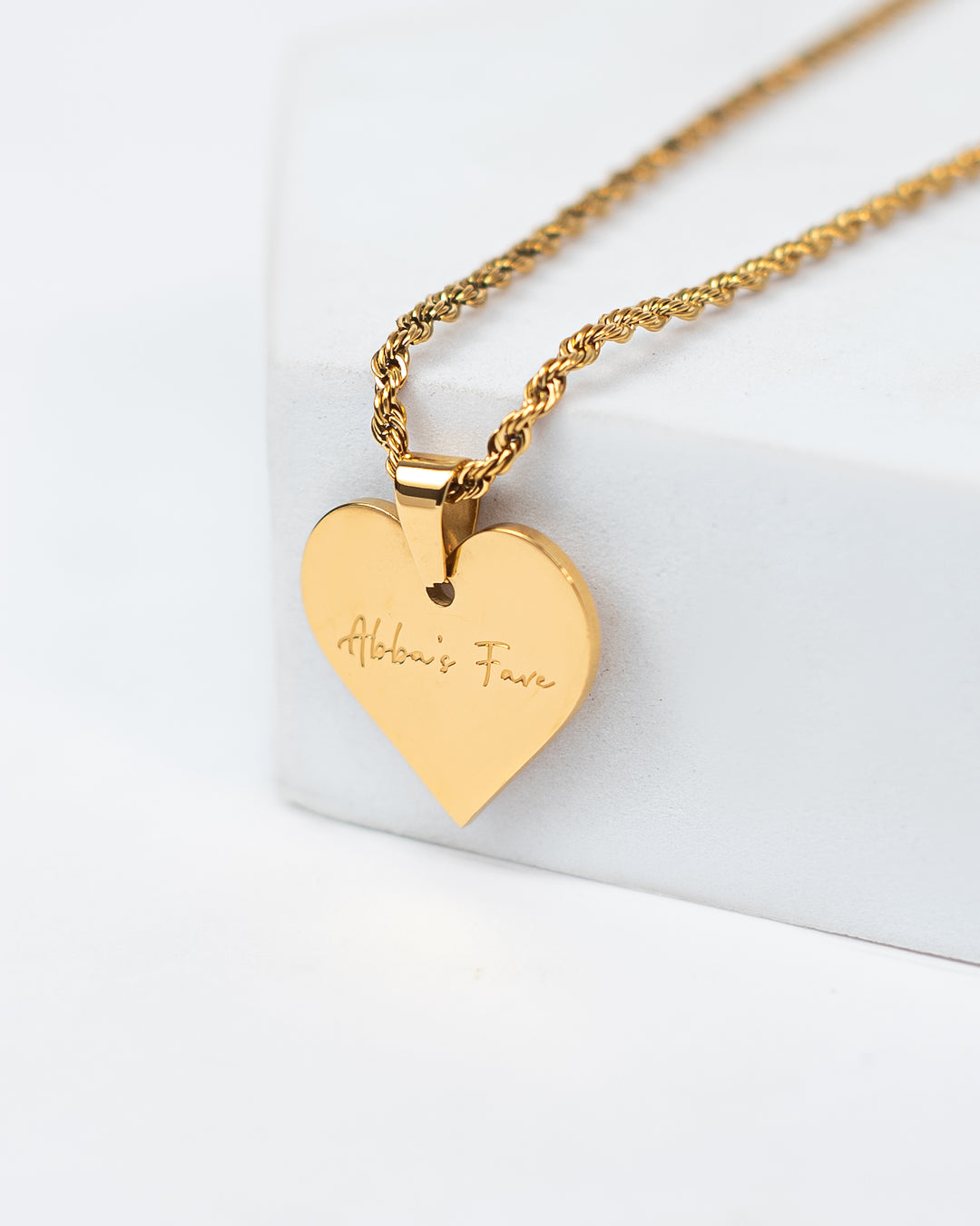 "Abba's Fave" Heart Necklace