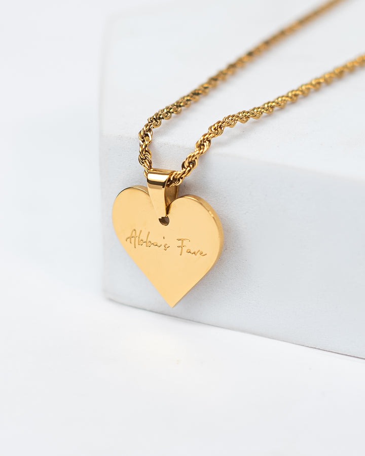 "Abba's Fave" Heart Necklace