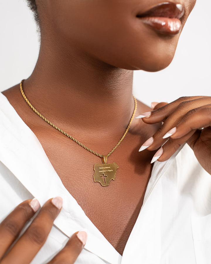 "Made in Heaven| Assembled in Nigeria" Necklace