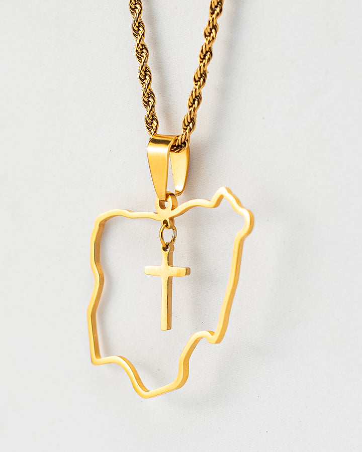 "Nigeria X Cross" Necklace