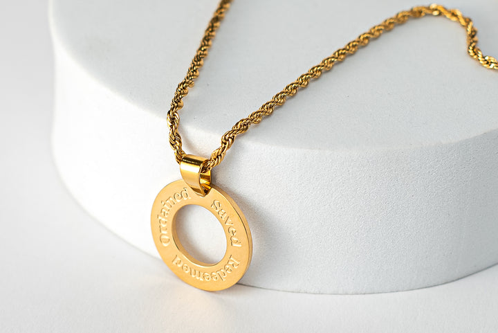 “Ordained, Saved, Redeemed” Necklace