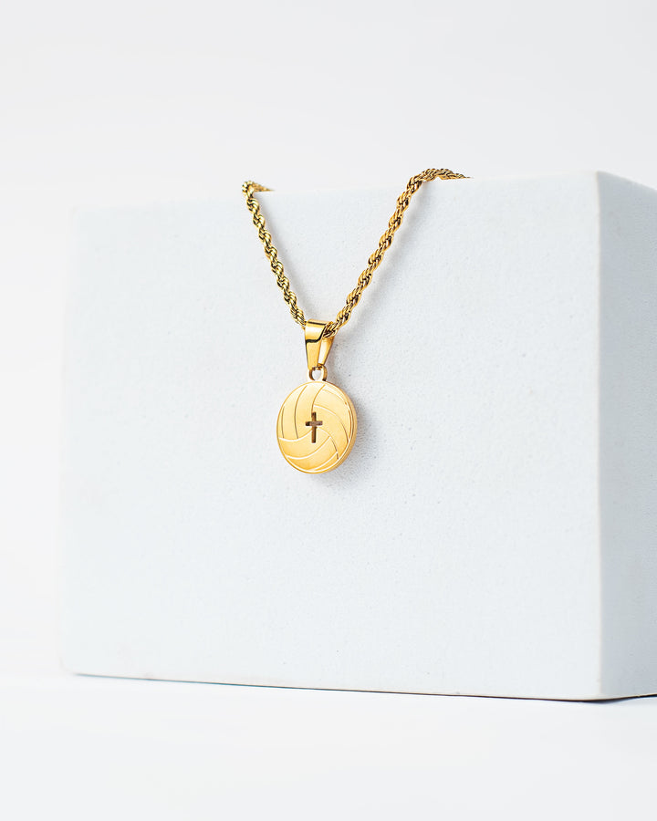 "Volleyball x Cross" Necklace