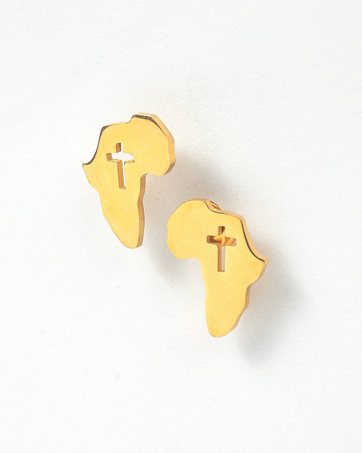 "Africa Cross Stud" Earrings
