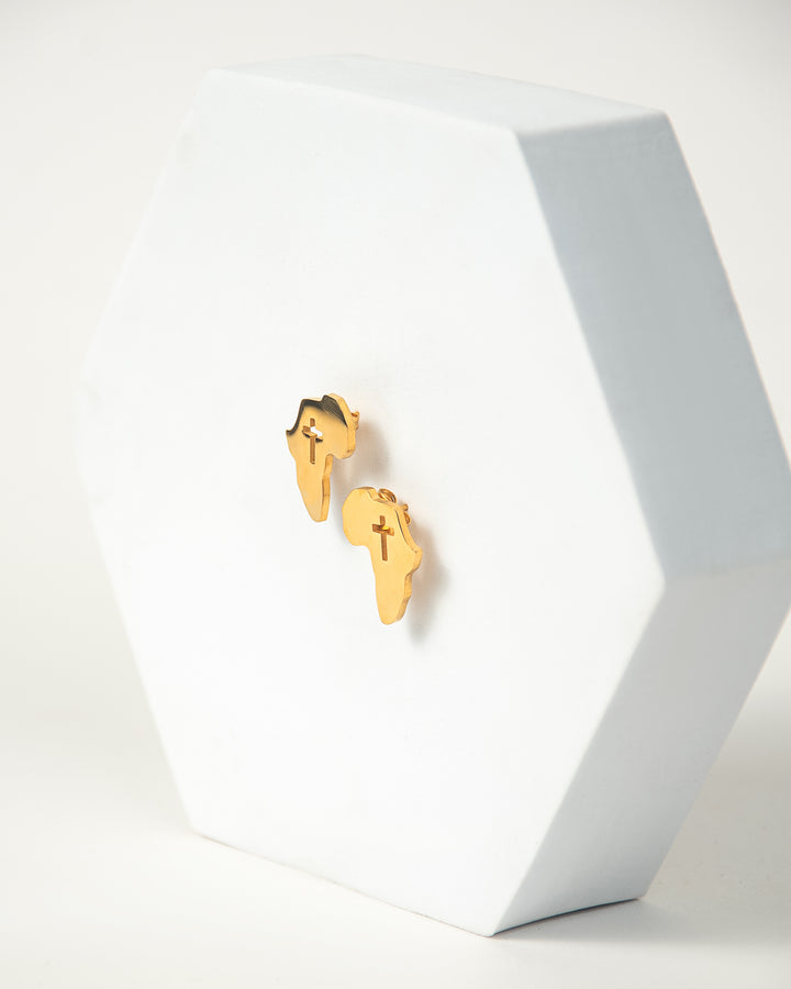 "Africa Cross Stud" Earrings