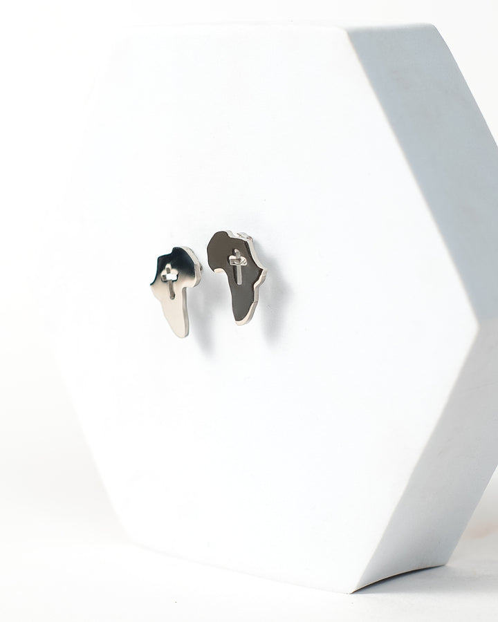 "Africa Cross Stud" Earrings