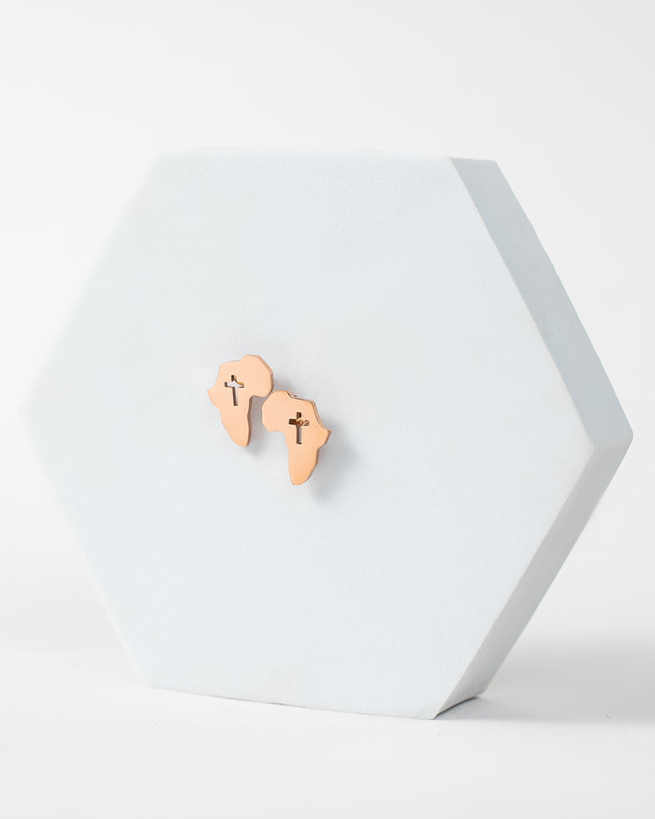 "Africa Cross Stud" Earrings