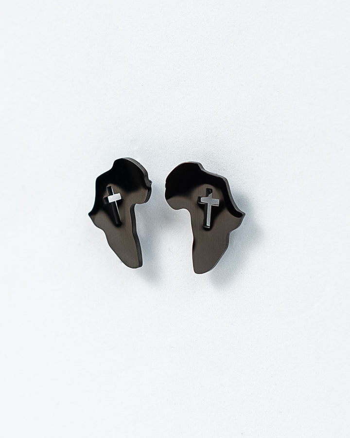 "Africa Cross Stud" Earrings