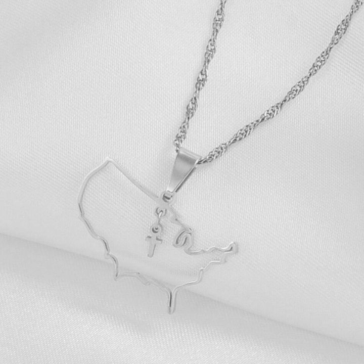 USA With Hanging Cross Necklace (Limited Edition) - Blessed Afrique Boutique LLC
